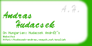 andras hudacsek business card